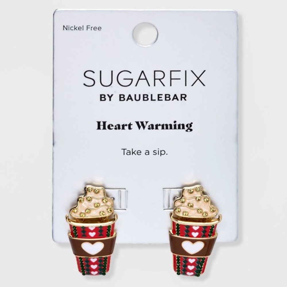 SUGARFIX by BaubleBar Heart Warming Statement Earrings